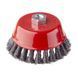 Щітка чашкова 125 мм, для КШМ, М14 (пучки крученого дроту) INTERTOOL BT-2125 BT-2125 фото 1