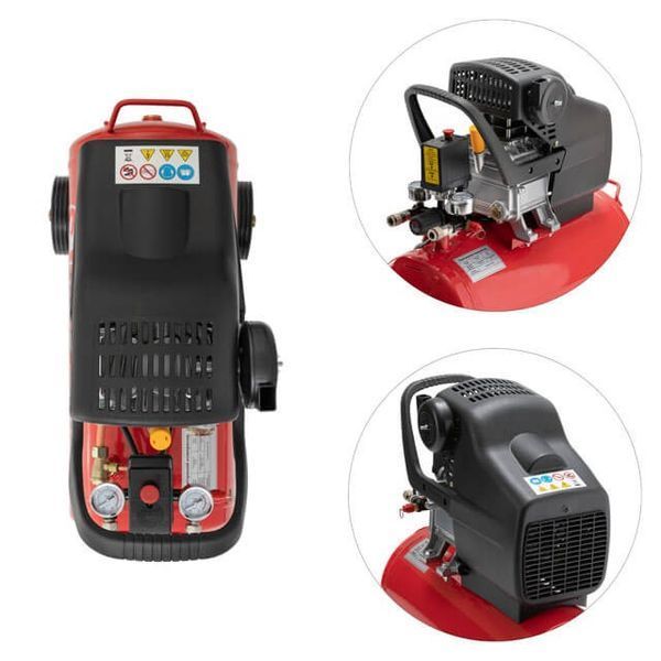 copy_Компресор 24 л, 1.5 кВт, 220 В, 8 aтм, 206 л/хв. INTERTOOL PT-0009 PT-0009 фото