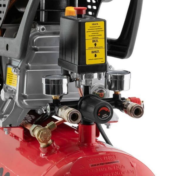 copy_Компресор 24 л, 1.5 кВт, 220 В, 8 aтм, 206 л/хв. INTERTOOL PT-0009 PT-0009 фото