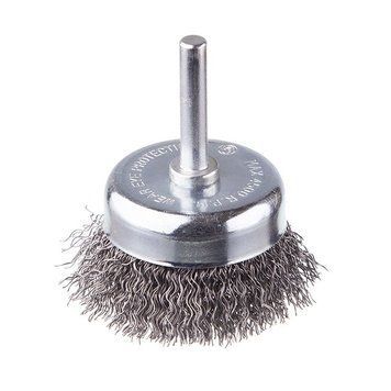 Щітка чашкова 50 мм для дриля, 1/4" (кручений дріт) INTERTOOL BT-9050 BT-9050 фото
