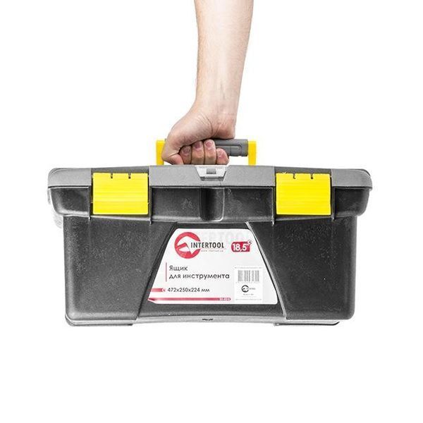 Ящик для інструменту 18.5" 472*250*224 мм INTERTOOL BX-0318 BX-0318 фото