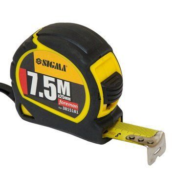 Рулетка Foreman 7.5м&times;25мм без ремінця SIGMA (3815181) 3815181 фото