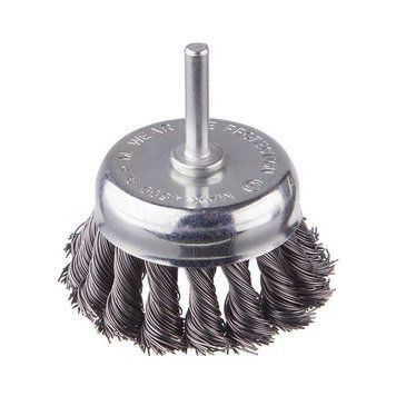 Щітка чашкова 75 мм для дриля, 1/4" (пучки крученого дроту) INTERTOOL BT-3075 BT-3075 фото