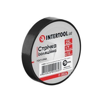 Стрічка ізоляційна, 17 мм * 25 м * 0,15 мм, чорна INTERTOOL IT-0026 IT-0026 фото