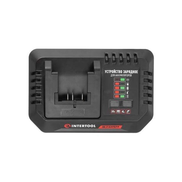 Пристрій зарядний для акумуляторів Li-ion 20 В, струм&nbsp;заряду 4.0 А INTERTOOL WT-0345 WT-0345 фото