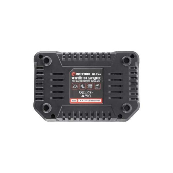 Пристрій зарядний для акумуляторів Li-ion 20 В, струм&nbsp;заряду 4.0 А INTERTOOL WT-0345 WT-0345 фото