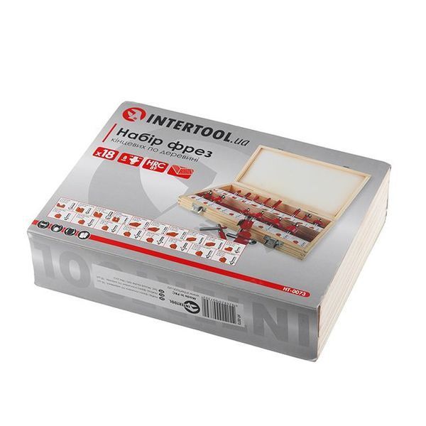 Набір фрез кінцевих по деревині, 18 шт INTERTOOL HT-0073 HT-0073 фото