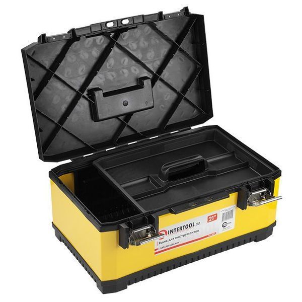 Ящик для інструментів&nbsp;з металевими замками 21", 534*366*266 мм INTERTOOL BX-2021 BX-2021 фото