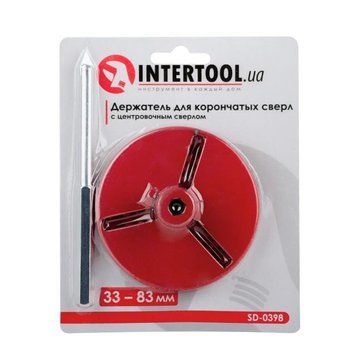 Тримач для корончатих свердел 83 мм, з центруючим свердлом INTERTOOL SD-0398 SD-0398 фото