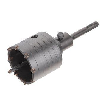 Комплект: Свердло корончасте по бетону 65мм + Перехідник SDS Plus 100мм INTERTOOL SD-7065 SD-7065 фото