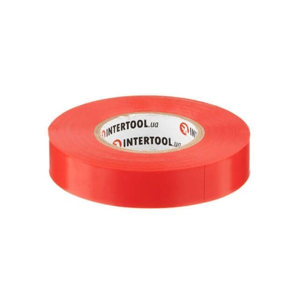 Стрічка ізоляційна, 17 мм * 25 м&nbsp;*&nbsp;0.15 мм, червона INTERTOOL IT-0060 IT-0060 фото
