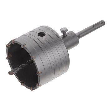 Комплект: Свердло корончасте по бетону 80мм + Перехідник SDS Plus 100мм INTERTOOL SD-7080 SD-7080 фото