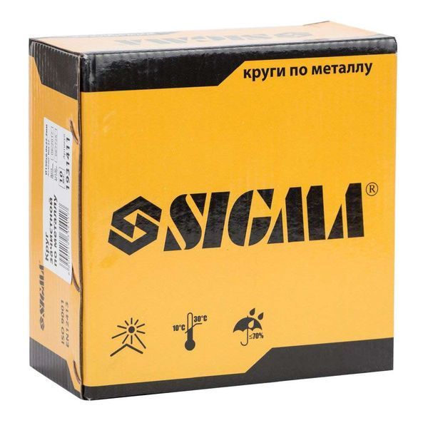 Круг зачисний по металу &Oslash;150&times;6.0&times;22.2мм, 10200об/хв SIGMA (1931411) 1931411 фото