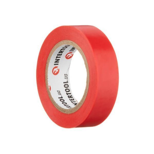 Стрічка ізоляційна,&nbsp;17 мм * 10 м * 0.15 мм, червона INTERTOOL IT-0030 IT-0030 фото