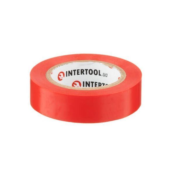 Стрічка ізоляційна,&nbsp;17 мм * 10 м * 0.15 мм, червона INTERTOOL IT-0030 IT-0030 фото