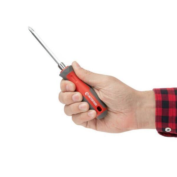 Викрутка двостороння 100 мм PH2, SL6 INTERTOOL VT-3344 VT-3344 фото