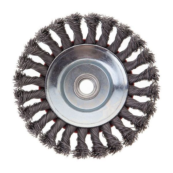 Щітка конусна 125 мм, для КШМ, М14 (пучки крученого дроту) INTERTOOL BT-4125 BT-4125 фото